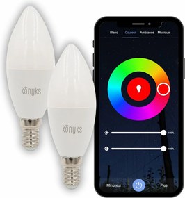 Λάμπα Κερί LED Konyks e14 Λευκό