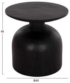 ΒΟΗΘΗΤΙΚΟ ΤΡΑΠΕΖΑΚΙ PUMBE-s HM9892.12 ΞΥΛΟ SUAR--ΜΑΥΡΟ Φ40x40Υεκ