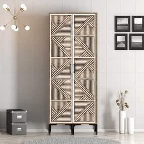 Stewehome Ντουλάπα με δύο πόρτες (PP) 80x47x210 cm