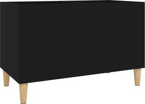vidaXL Δισκοθήκη Μαύρη 74,5 x 38 x 48 εκ. από Επεξεργασμένο Ξύλο