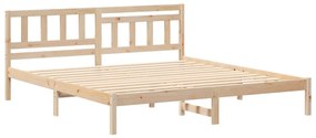vidaXL Σκελετός Κρεβατιού Καφέ 180 x 200 cm Μασίφ ξύλο πεύκου