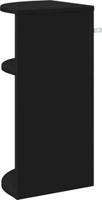 vidaXL End Table Μαύρο 29,6 x 29,6 x 60 εκ Επεξεργασμένο ξύλο