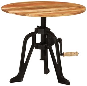 Βοηθητικό Τραπέζι 60x(42-62) εκ. Μασίφ Ξύλο Ακακίας/Χυτοσίδηρος