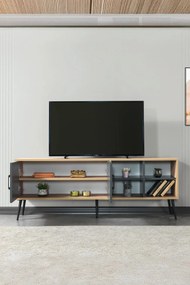 Έπιπλο Τηλεόρασης Sapphire Δρυς / Ανθρακί SOCRA 160x35x20
