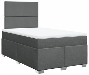 ΚΡΕΒΑΤΙ BOXSPRING ΜΕ ΣΤΡΩΜΑ ΣΚΟΥΡΟ ΓΚΡΙ 120X200 ΕΚ. ΥΦΑΣΜΑΤΙΝΟ 3290449