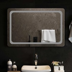vidaXL Καθρέφτης Μπάνιου με LED 90x60 εκ.