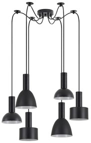 Φωτιστικό Οροφής  SE21-BL-4-BL6-MS12 ADEPT FLEX Black Pendant Black Metal Shade+ - 77-8913 - 51W - 100W - 77-8913