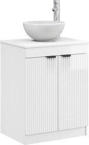 vidaXL Ντουλάπι Μπάνιου Γυαλιστερό Λευκό 54 x 41 x 70 cm