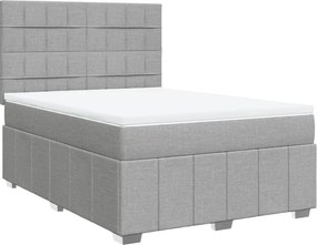 vidaXL Κρεβάτι Boxspring με Στρώμα Αν. Πράσινο 160x200εκ Υφασμάτινο