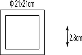 LED Πάνελ Τετράγωνο Εξωτερικό 21cm 3000/4000/6000K/CCT 18W Λευκό