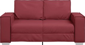 vidaXL Διθέσιος καναπές Κόκκινο 160 cm Τεχνητό Δέρμα