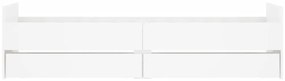 Πλαίσιο Κρεβατιού με Συρτάρια Χωρίς Στρώμα Λευκό 90x200 εκ. - Λευκό