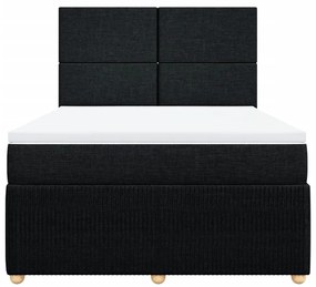 ΚΡΕΒΑΤΙ BOXSPRING ΜΕ ΣΤΡΩΜΑ ΜΑΥΡΟ 140X200 ΕΚ. ΥΦΑΣΜΑΤΙΝΟ 3292074