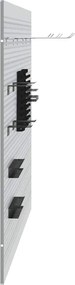 vidaXL Πάνελ Τοίχου Εργαλείων 3 τμχ. Γκρι 150 x 1 x 80 εκ