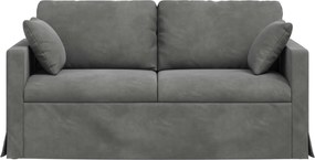 vidaXL Καναπές Σκούρο Γκρι