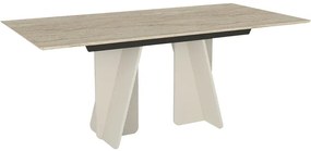 Τραπέζι Sevilla Megapap χρώμα sandstone - travertine 180x90x75εκ.-GP042-0302,1