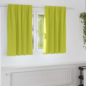 vidaXL Κουρτίνες Μαύρης Ύφανσης με Δαχτυλίδια 2 pcs Πράσινο