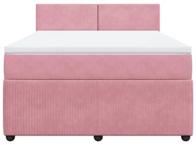 ΚΡΕΒΑΤΙ BOXSPRING ΜΕ ΣΤΡΩΜΑ ΡΟΖ 140X200 ΕΚ. ΒΕΛΟΥΔΙΝΟ 3287757