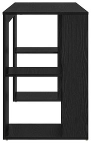VidaXL Γραφείο Μαύρη Οξυά 130 x 50,5 x 75 cm Επεξεργασμένο Ξύλο