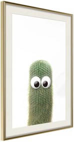 Αφίσα - Funny Cactus IV - 20x30 - Χρυσό - Με πασπαρτού