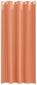vidaXL Κουρτίνες με κουρτίνες 2 pcs Τερακότα 245 x 140 εκ. Πολυεστέρας