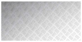 vidaXL Επιφάνειες Καρό 2 pcs Ασημί 100 x 50 cm Αλουμίνιο