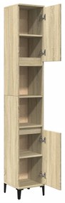 Ντουλάπι Μπάνιου Sonoma Δρυς 30x30x190 εκ. Επεξεργασμένο Ξύλο - Καφέ