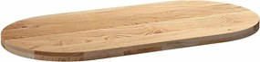 vidaXL Επιτραπέζια επιφάνεια 120x60x4 εκ. από Μασίφ Ξύλο Δρυός Οβάλ