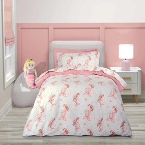 Σεντόνια Παιδικά 8853 (Σετ 3τμχ) Grey-Pink Greenwich Polo Club Μονό 170x260cm 100% Βαμβάκι