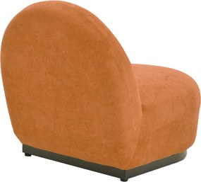 Πολυθρόνα Zenny pakoworld υφασμα terracotta 64x85x68εκ