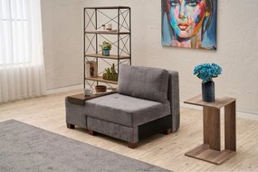 1-Seat Sofa-Bed Perenna Chenille Left - Grey Grey