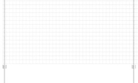 Τείχος και Πόστ Ασημί 1,2 x 10 m Ατσάλι