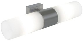 Φωτιστικό Μπάνιου - Τοίχου Tangers Double 17141032 E14 31x6cm Brushed Steel Nordlux Metal, Glass
