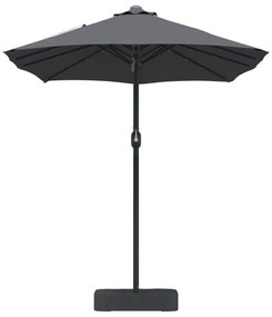 vidaXL Ομπρέλα Κήπου Ανθρακί 385 x 209 x 244 εκατοστά ύφασμα