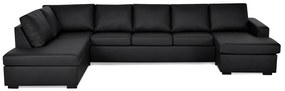 Γωνιακός Καναπές Scandinavian Choice C134, Μαύρο, 345x199x80cm, Πόδια: Ξύλο | Epipla1.gr
