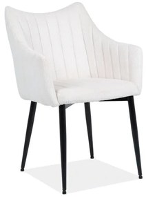 Επενδυμένη καρέκλα Monte 59x46x87 μαύρος μεταλλικός σκελετός/εκρού fjord 23 DIOMMI MONTESCK