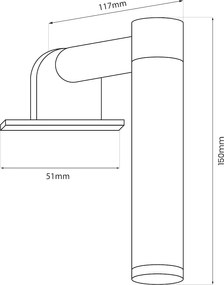 Απλίκα Μπάνιου Apa Mini 4W 3000K IP44 Μαύρο