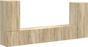 vidaXL Σετ επίπλου τηλεόρασης 4 pcs Δρύς Sonoma Επεξεργασμένο ξύλο