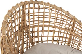 ΠΟΛΥΘΡΟΝΑ ENTO HM9814 RATTAN ΣΕ ΦΥΣΙΚΟ-ΜΠΕΖ ΜΑΞΙΛΑΡΙ 85x75x67Yεκ.