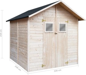 vidaXL Σπίτι 226 x 248 x 218 εκ Επεξεργασμένο ξύλο