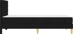 vidaXL Σκελετός κρεβατιού με στρώμα Μαύρο 100 x 200 cm Ύφασμα