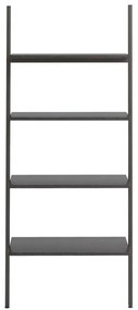 vidaXL Ραφιέρα Κεκλιμένη 4 Επιπέδων Μαύρη 64 x 34 x 150,5 εκ.