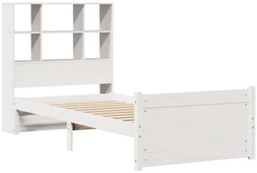 vidaXL Κρεβάτι Βιβλιοθήκη Χωρίς Στρώμα 90x190 εκ Μασίφ Ξύλο Πεύκου