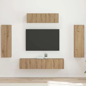 vidaXL Ντουλάπι TV 5 τμχ. Artisan Oak