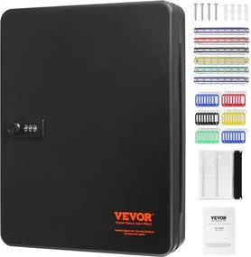 VEVOR 48-Key Cabinet Key Safe with Combination Lock &amp; Keys Adjustable Racks