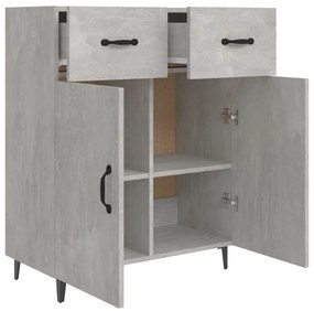 vidaXL Ντουλάπι Γκρι Σκυροδέματος 69,5x34x90 εκ. Επεξεργασμένο Ξύλο