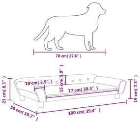 ΚΡΕΒΑΤΙ ΣΚΥΛΟΥ ΜΠΛΕ 100 X 50 X 21 ΕΚ. ΒΕΛΟΥΔΙΝΟ 172005