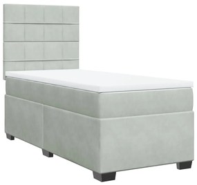 ΚΡΕΒΑΤΙ BOXSPRING ΜΕ ΣΤΡΩΜΑ ΑΝΟΙΧΤΟ ΓΚΡΙ 80X200 ΕΚ. ΒΕΛΟΥΔΙΝΟ 3290762