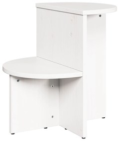 vidaXL Τραπεζάκι Πλευράς Λευκό 50 x 40 x 50 εκ Μασίφ ξύλο πεύκου