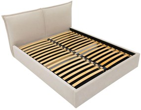 Επενδυμένο κρεβάτι Pirkun-160 x 200-Εκρού